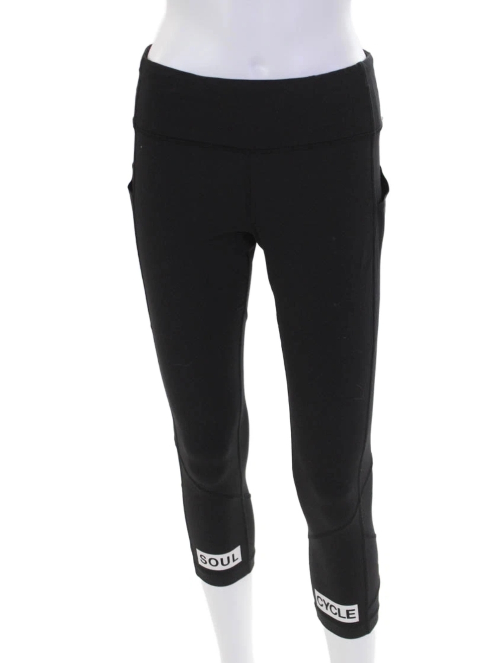 Limited-Edition Collaboration Legging Lululemon X Soulcycle Black Logo Crop SZ 8